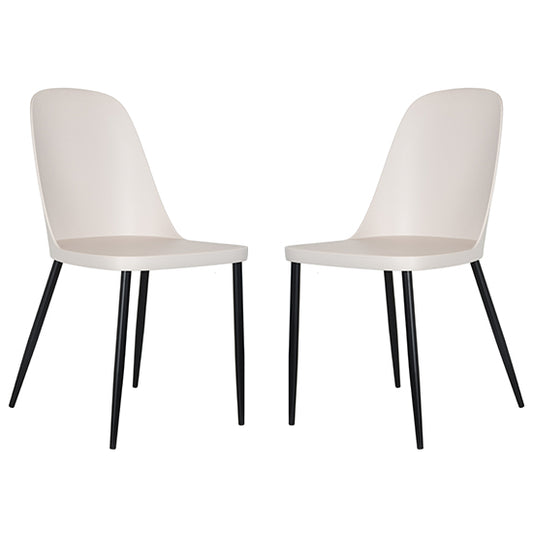 Berlin Duo Calico Plastic Seat Dining Chairs In Pair