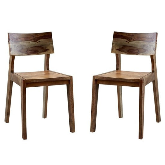 Aspen Oak Wooden Dining Chairs In Pair