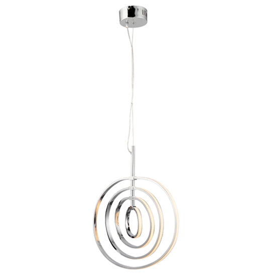 Avali 4 Lights Ceiling Pendant Light In Chrome And White