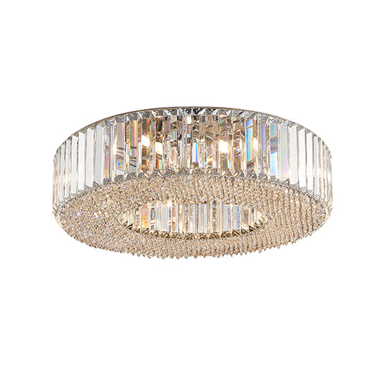 Belgravia 6 Bulbs Flush Ceiling Light In Crystal