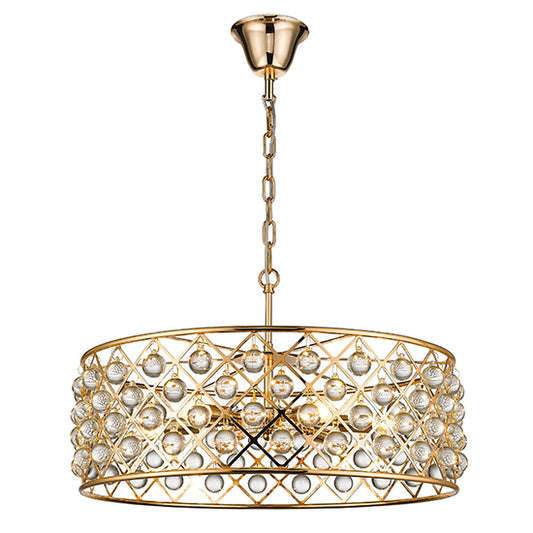 Brent 6 Bulbs Cross Decorative Ceiling Pendant Light In Gold