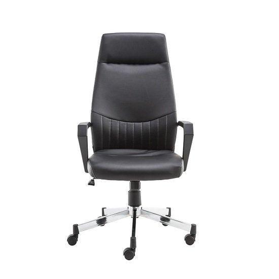 Brooklyn Designer Faux Leather High Back Office Chair In Black