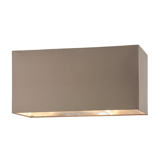 Cassier Medium Shade Taupe Silk And Bright Nickel Plate