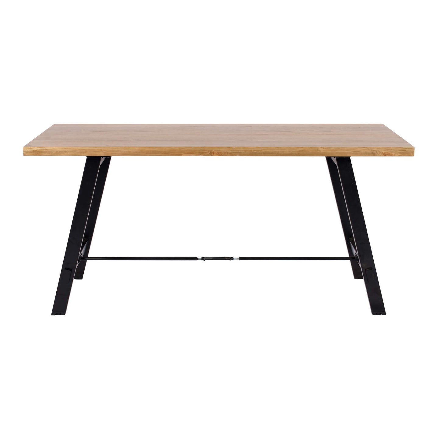 Cavendish Small Wooden Dining Table In Oak With Black Metal Legs