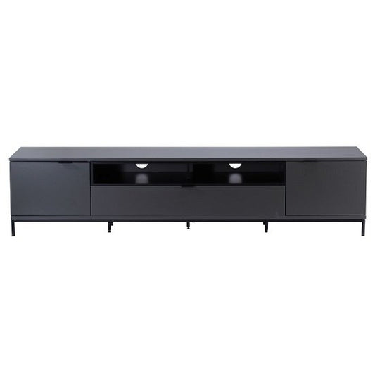 Chaplin Large Wooden TV Cabinet In Charcoal