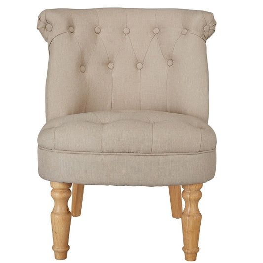 Charlotte Fabric Bedrom Chair In Beige