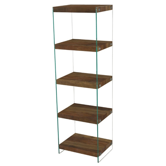 Charter Large Display Unit In Oak Effect With Glass Sides