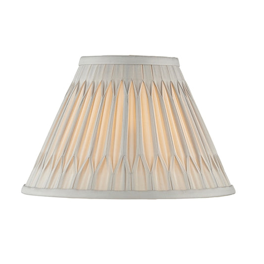 Chatsworth Double Pinch Silk Fabric 10 Inch Shade In Silver