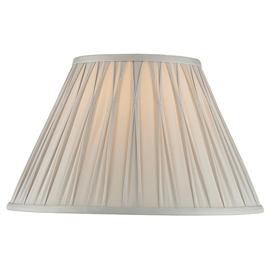 Chatsworth Silk Fabric 14 Inch Shade In Silver