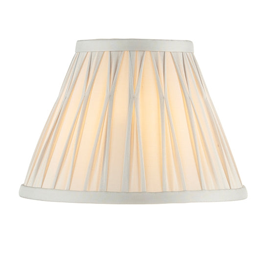 Chatsworth Silk Fabric 8 Inch Shade In Silver