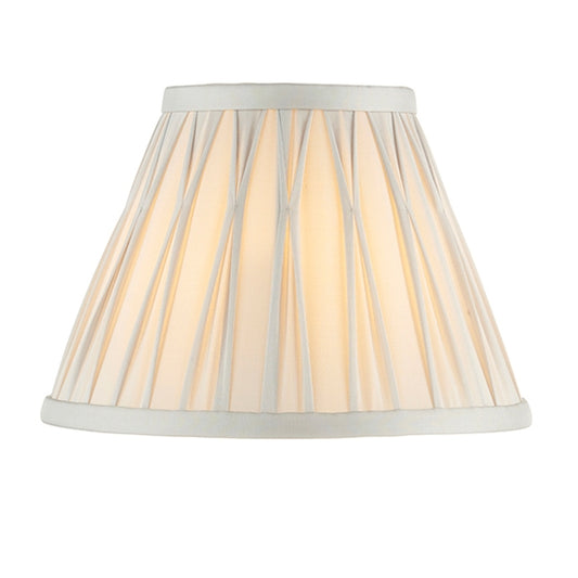 Chatsworth Silk Fabric 8 Inch Shade In Silver