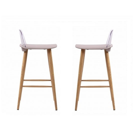 Chelsea Stone Wooden Bar Stools In Pair