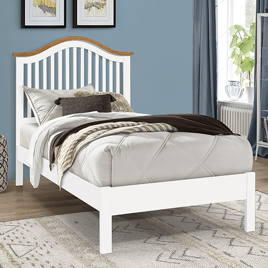 Chester Wooden Single Bed In White