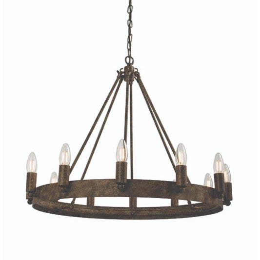 Chevalier 12 Lights Ceiling Pendant Light In Aged Metal Paint