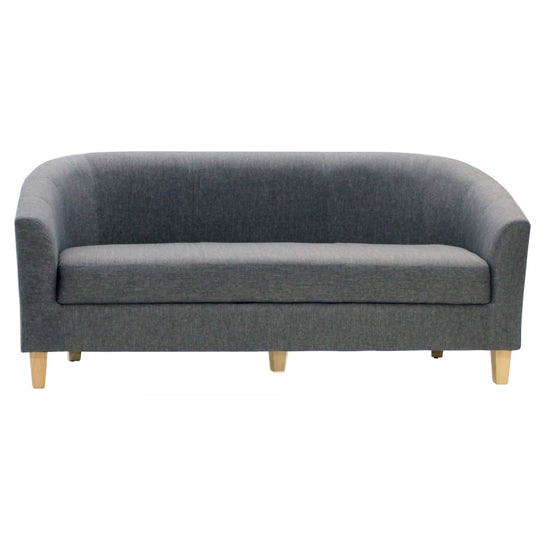 Claridon Linen Fabric 3 Seater Sofa In Dark Grey