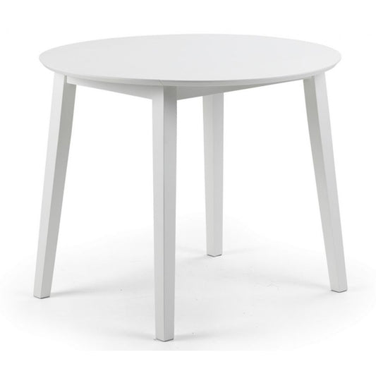 Coast Round Wooden Dining Table In White