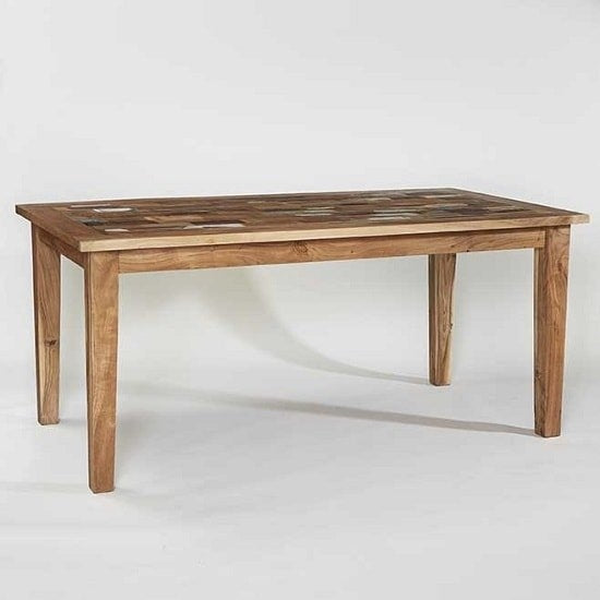 Coastal Large Wooden Dining Table In Reclaimed Wood