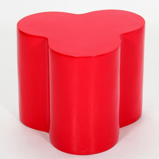 Colbert Wooden Lamp Table In Red High Gloss