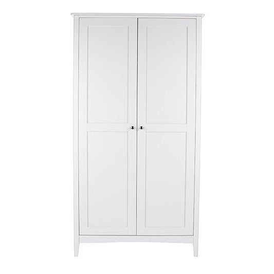 Como Wooden 2 Doors Wardrobe In White