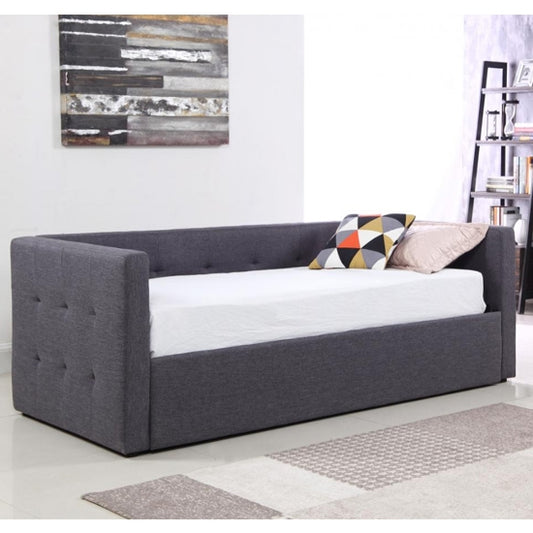 Congo Linen Fabric Day Bed In Grey
