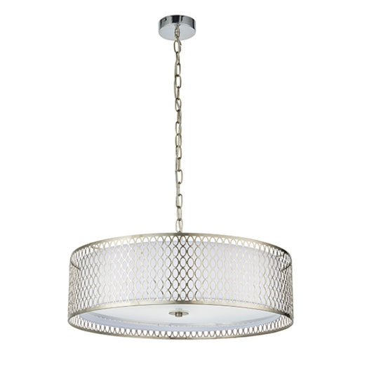 Cordero 3 Lights Frosted Glass Ceiling Pendant Light In Satin Nickel
