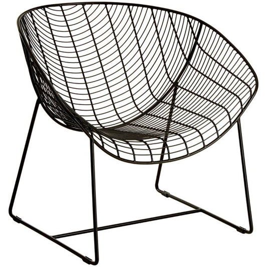 Corina Metal Accent Chair In Black