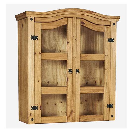Corona Display Unit In Distressed Pine With 2 Doors