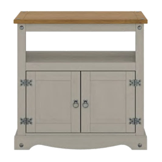 Corona Wooden 2 Doors And 1 Shelf TV Stand In Grey