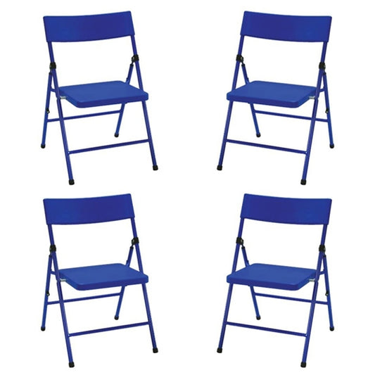 Cosco Safety First Kids Pinch-Free Set Of 4 Folding Chairs In Blue