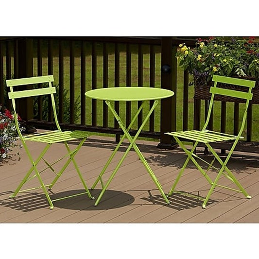 Cosco Steel Set Of 3 Bistro Set In Green