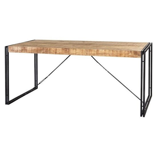 Cosmo Industrial Large Wooden Dining Table In Oak