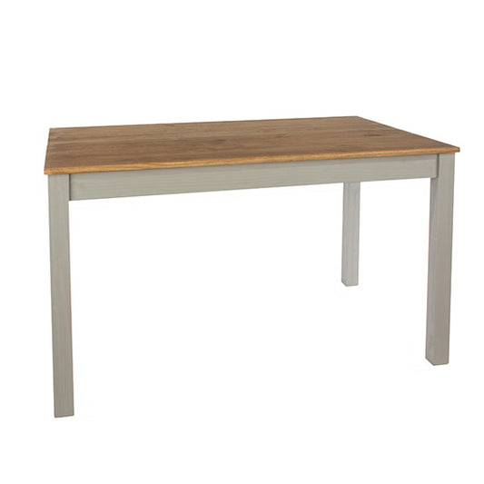 Corona Linea Large Rectangular Wooden Dining Table In Grey