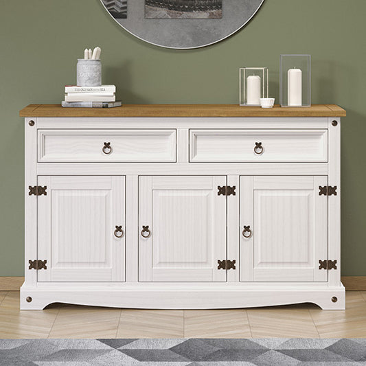 Corona Wooden Sideboard 3 Doors 2 Drawers In White
