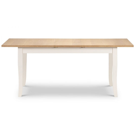 Davenport Extending Wooden Dining Table In Oak And Ivory