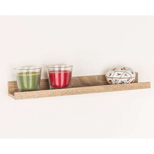 Dura Large Wooden Display Wall Shelf In Oak Effect