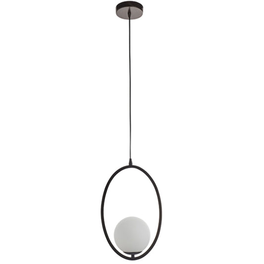 Eden Opal Glass Ceiling Pendant Light In Aged Bronze Effect