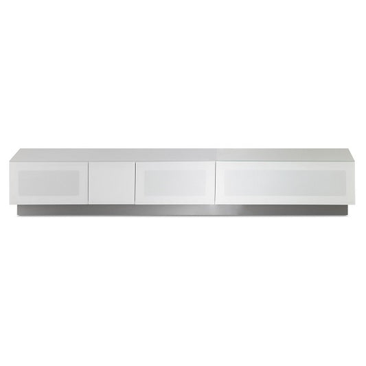 Element Extra Large TV Stand In White With Glass Door
