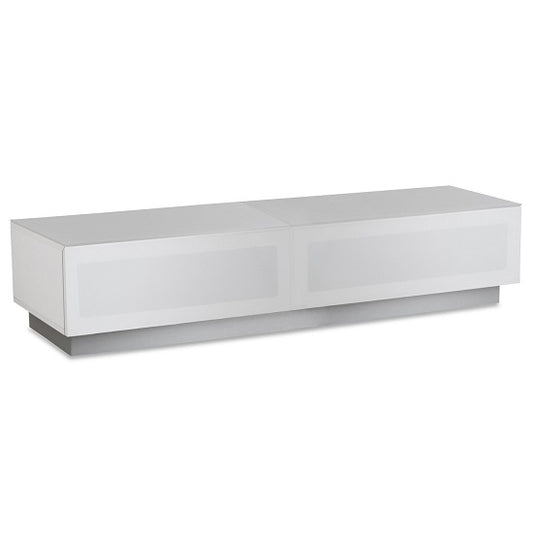 Element Large TV Stand In White With Glass Door