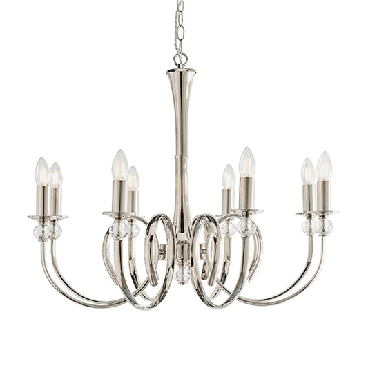 Fabia 8 Lights Ceiling Pendant Light In Polished Nickel
