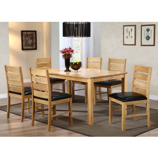 Fairmont Wooden Dining Set In Natural With 6 Chairs