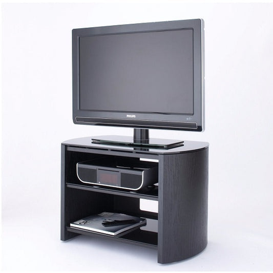 Finewoods Small Wooden TV Stand In Black Oak