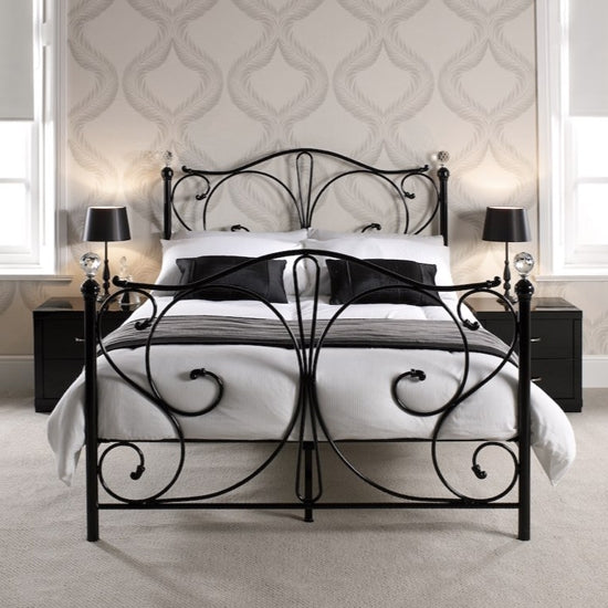 Florence Metal King Size Bed In Black