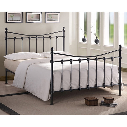 Florida Metal Small Double Bed In Black
