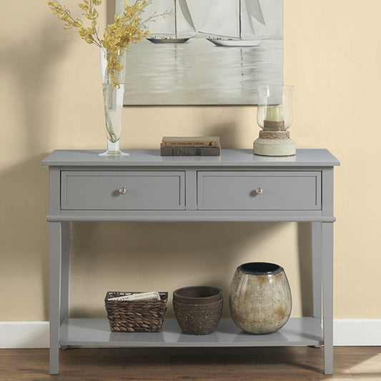 Franklin Wooden Console Table In Grey