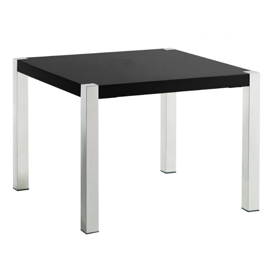 Gamma Wooden Lamp Table In Black High Gloss