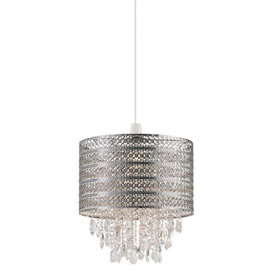 Harewood Clear Glass Ceiling Pendant Light In Chrome