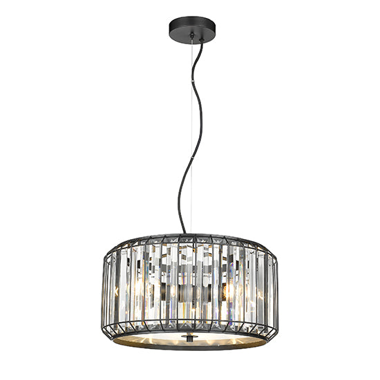 Hendon 3 Bulbs Decorative Ceiling Pendant Light In Black