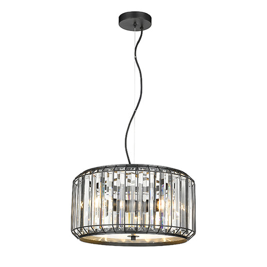Hendon 3 Bulbs Decorative Ceiling Pendant Light In Black