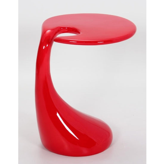 Houston Wooden Lamp Table In Red High Gloss