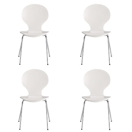 Ibiza Set Of 4 Dining Chairs In White